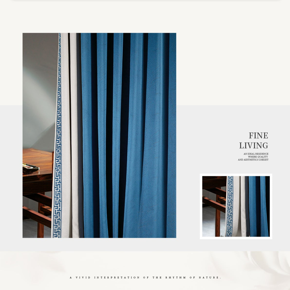 Canglang Qingxi Curtains: Micro-fiber silk weaving treatment process, the fabric surface is as smooth as silk and resistant to pilling-海智集-