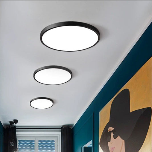 600mm LED Edge-Lit Pendant Light - Ultra Bright Round Disc Lamp - 36W/40W/48W Options - Versatile Pendant or Surface Mount Installation - Sleek Aluminum Frame with Diffuser-海智集-