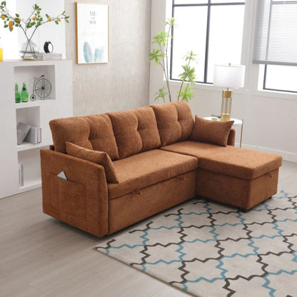 UNITED WE WIN-Furniture, modular L-shaped sofa, modular long sofa with reversible chaise lounge, Sofa bed, Sleeper sofa, modular sofa combination with storage seats.-海智集-Default-