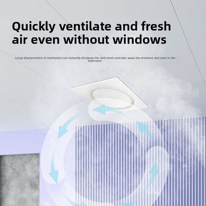 Integrated Ceiling Ventilation Fan Ultra-thin Silent Model for Bathroom 300*300 Kitchen and Bathroom Ceiling Exhaust Fan-Kitchen & Bathroom-海智集-High Suction Power [40W Round Model] Ventilation Fan-