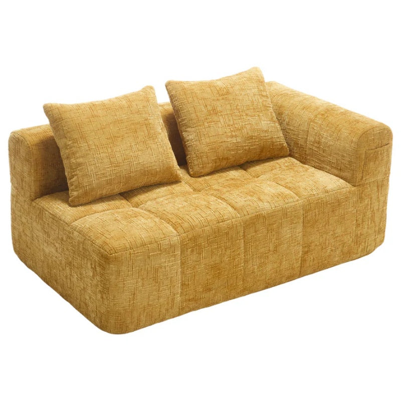 UNITED WE WIN Chenille Loveseat Sofa,Minimalist Modular Couches Sleeper for Living Room Bedroom Apartment Lounge-海智集-Default-