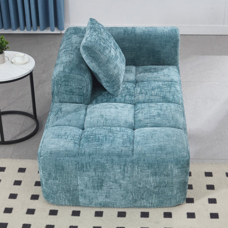 UNITED WE WIN Chenille Loveseat Sofa,Minimalist Modular Couches Sleeper for Living Room Bedroom Apartment Lounge-海智集-Default-