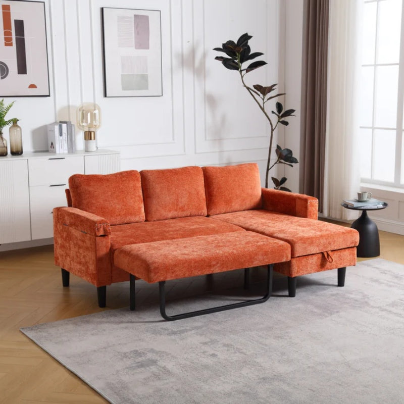 UNITED Sectional Sofa Reversible Sectional Sleeper Sectional Sofa with Storage Chaise-海智集-Default-