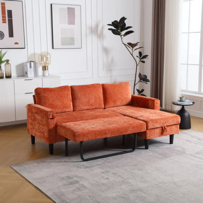 UNITED Sectional Sofa Reversible Sectional Sleeper Sectional Sofa with Storage Chaise-海智集-Default-