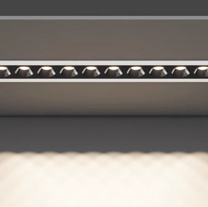 Long strip spotlights, led embedded ceiling grille lights, linear living room without a main light, rectangular focused anti-glare spotlights-海智集-