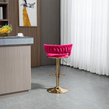 COOLMORE Swivel Bar Stools Set of 2 Adjustable Counter Height Chairs with Footrest for Kitchen, Dining Room 2PC/SET-海智集-Default-