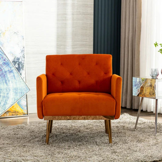 COOLMORE Accent Chair ,leisure single sofa with Rose Golden feet-海智集-Default-
