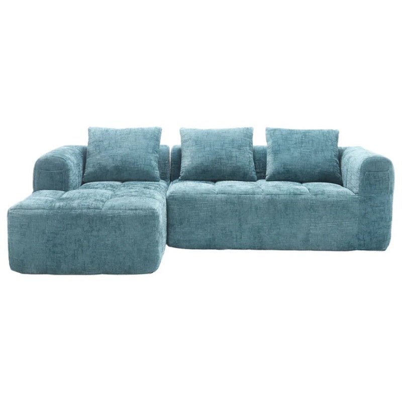 UNITED WE WIN 98.42-inch modular sectional sofa, modern modular L-shaped sofa with chaise longue, equipped with small side pockets and free of compression during installation.-海智集-Default-