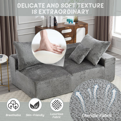UNITED WE WIN Exquisite fabric technology, intimate two-person design, lazy leisure sitting, free combination of flexible and changeable, a wide range of scene applicability of the sofa-海智集-Default-