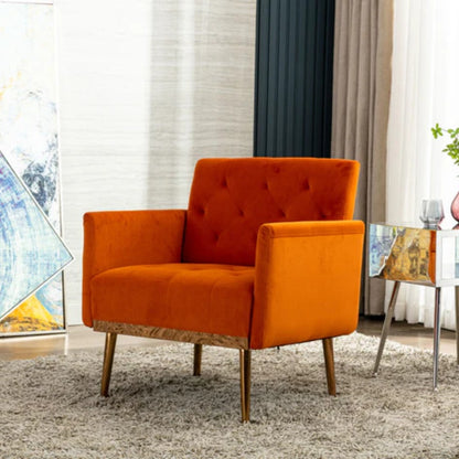 COOLMORE Accent Chair ,leisure single sofa with Rose Golden feet-海智集-Default-