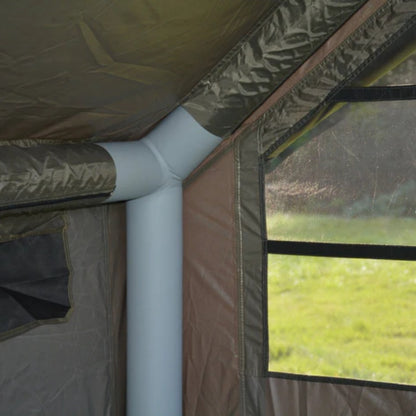 Inflatable Camping Tent Easy Setup 4 Season Glamping Tent with High Performance Inflatable Structure 4-6 Persons Waterproof Windproof Outdoor Self-Supporting Blow up Tent Air Tent Portable House Green-海智集-Default-