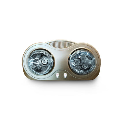 Bulb Wall-Mounted Heater Bathroom Heater Wall-Mounted Heater Household Heater Fan Bathroom Toilet-Kitchen & Bathroom-海智集-Two Lamp Warm 550W-Gold-