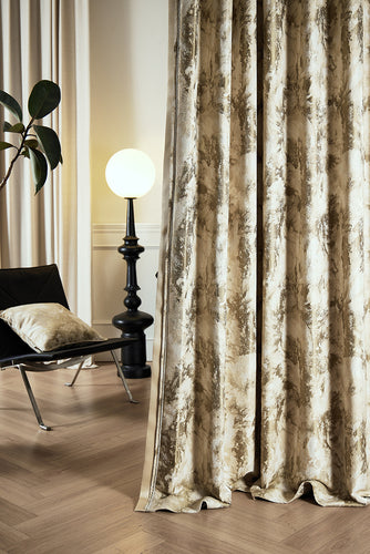 Floating Gold Modern Curtain ：charm of our A Curtain, a perfect blend of natural fibers and color-woven high precision chenille-海智集-