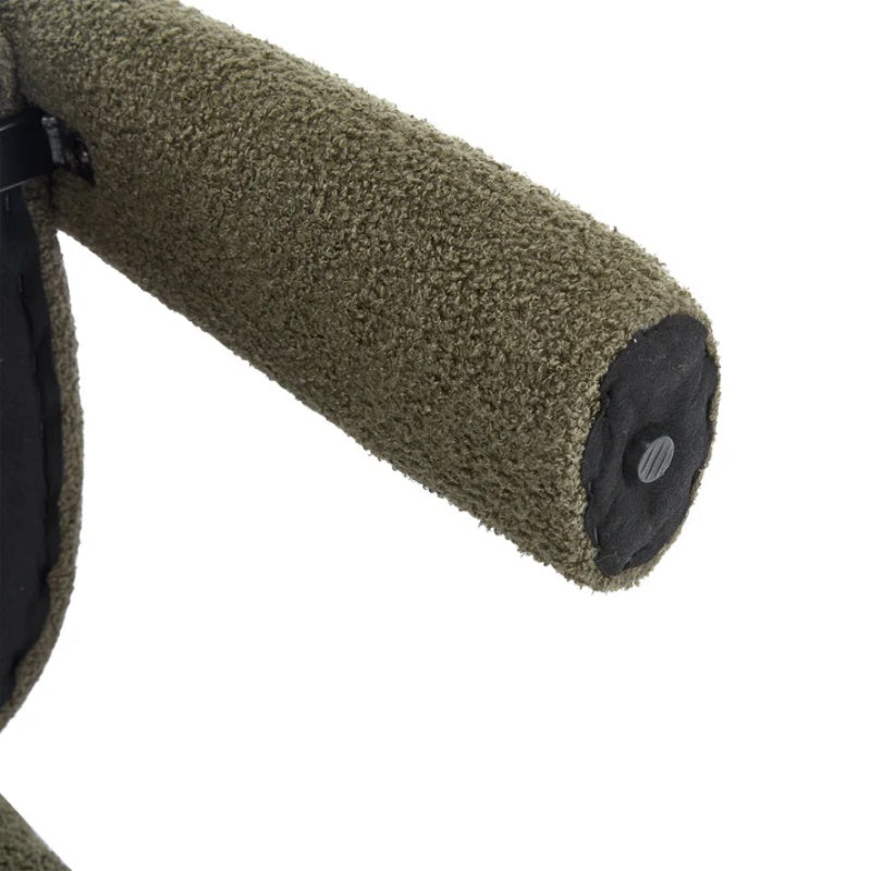 COOLMORE Contemporary Designed Velvet Upholstered Accent/Dining Chair in Olive Teddy Fabric with Armrests-海智集-Default-