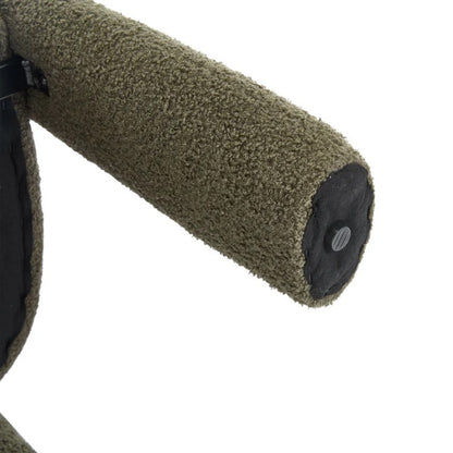 COOLMORE Contemporary Designed Velvet Upholstered Accent/Dining Chair in Olive Teddy Fabric with Armrests-海智集-Default-