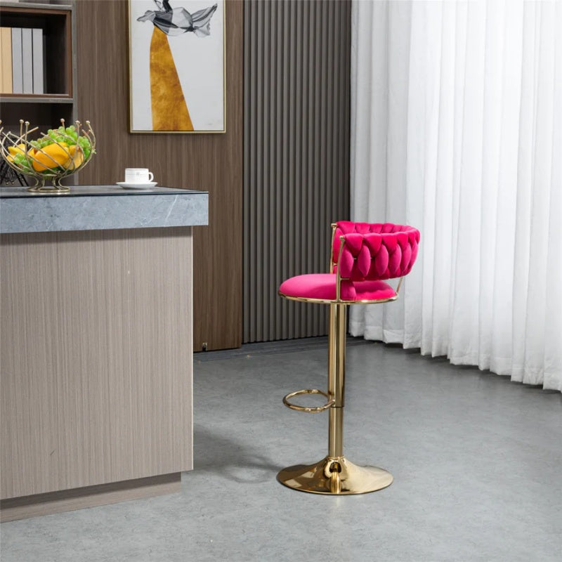 COOLMORE Swivel Bar Stools Set of 2 Adjustable Counter Height Chairs with Footrest for Kitchen, Dining Room 2PC/SET-海智集-Default-