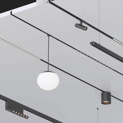 Exposed ultra-thin magnetic track light, ceiling-free home living room lighting, no main light, LED floodlight, grille spotlight-海智集-