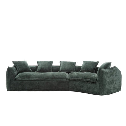Modular Sectional Sofa, U-Shaped Couch with Sofa for five & Pillows, Modern Minimalist chenille Fabric Large Comfy Cloud Sofas, Living Room Furniture Sets-海智集-Default-