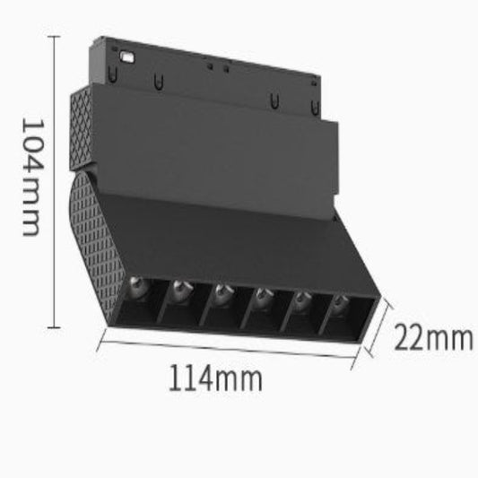 Magnetic track light design combination package for living room and bedroom without main light, embedded led line light without frame-海智集-