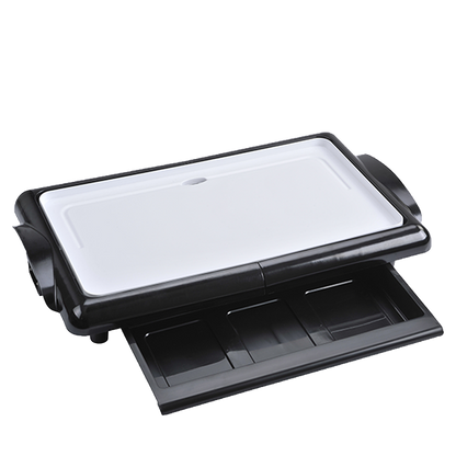 Multifunction Portable Indoor Table Top Bbq Electric Smokeless Barbecue Grill Commercial Electric Griddle Pan Black 120V-海智集-