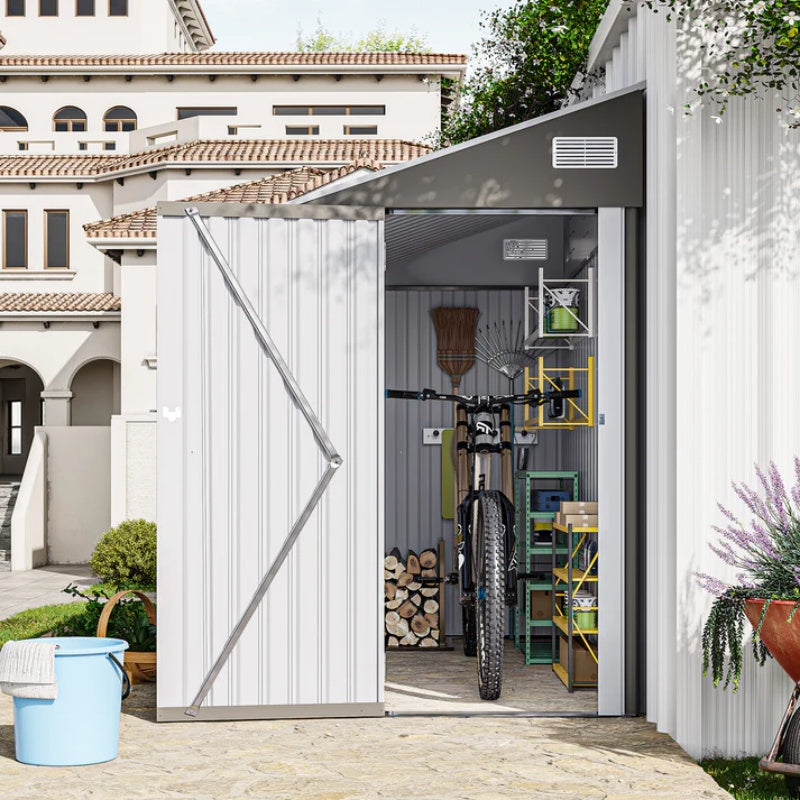 Campcraft Optional two-color storage shed, single hinge door, solid structural design, good ventilation, surface with protective film, and suitable for various scenarios-海智集-Default-