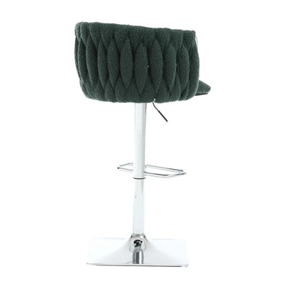 COOLMORE Vintage Bar Stools with Back and Footrest Counter Height Dining Chairs 2PC/SET-海智集-Default-