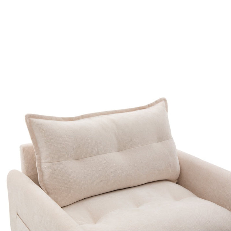 UNITED WE WIN Swivel Barrel Chair - Mid Century Modern Chair, Thick Padded Arm Chair with Solid Metal Base, Comfortable Single Sofa Chair, Swivel Accent Chair for Living Room Bedroom-海智集-Default-