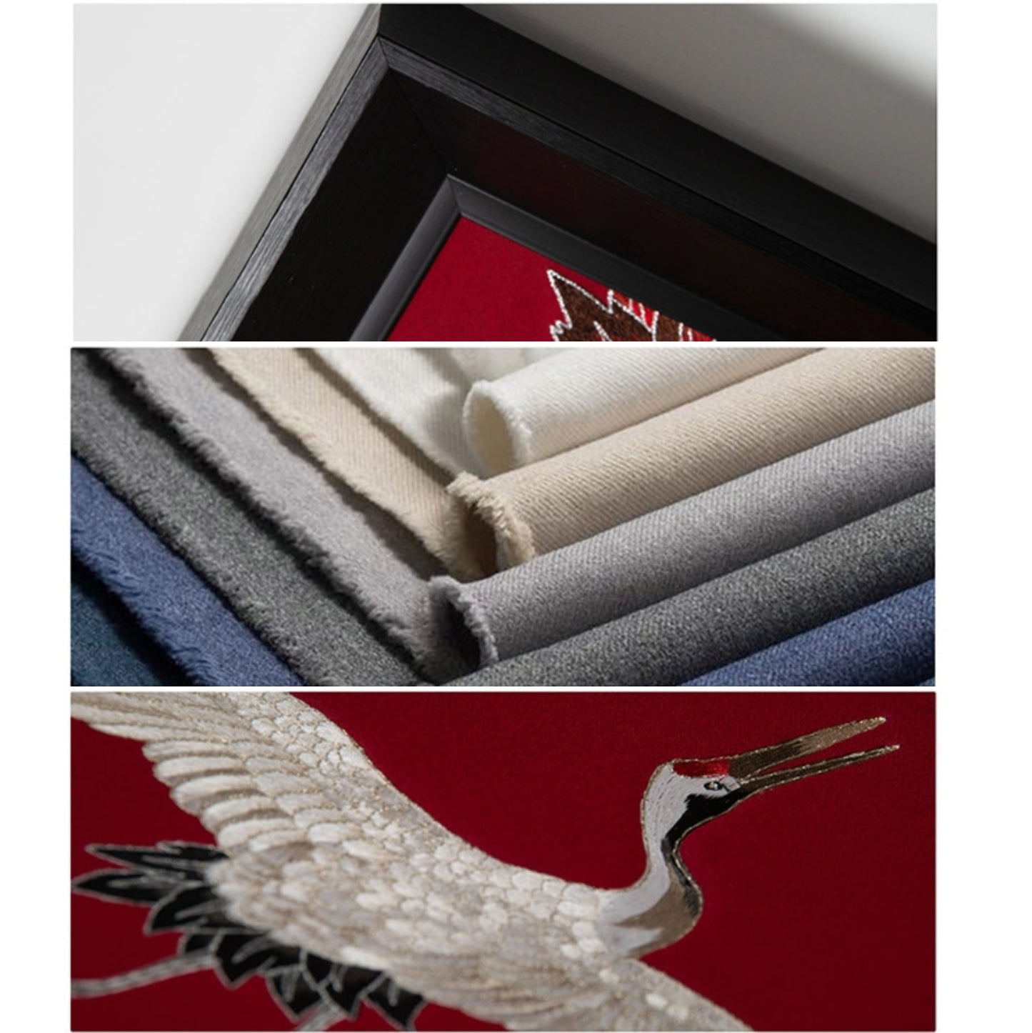 Decorative Art-Cranes Dancing in Crimson Clouds, Scroll II-海智集-