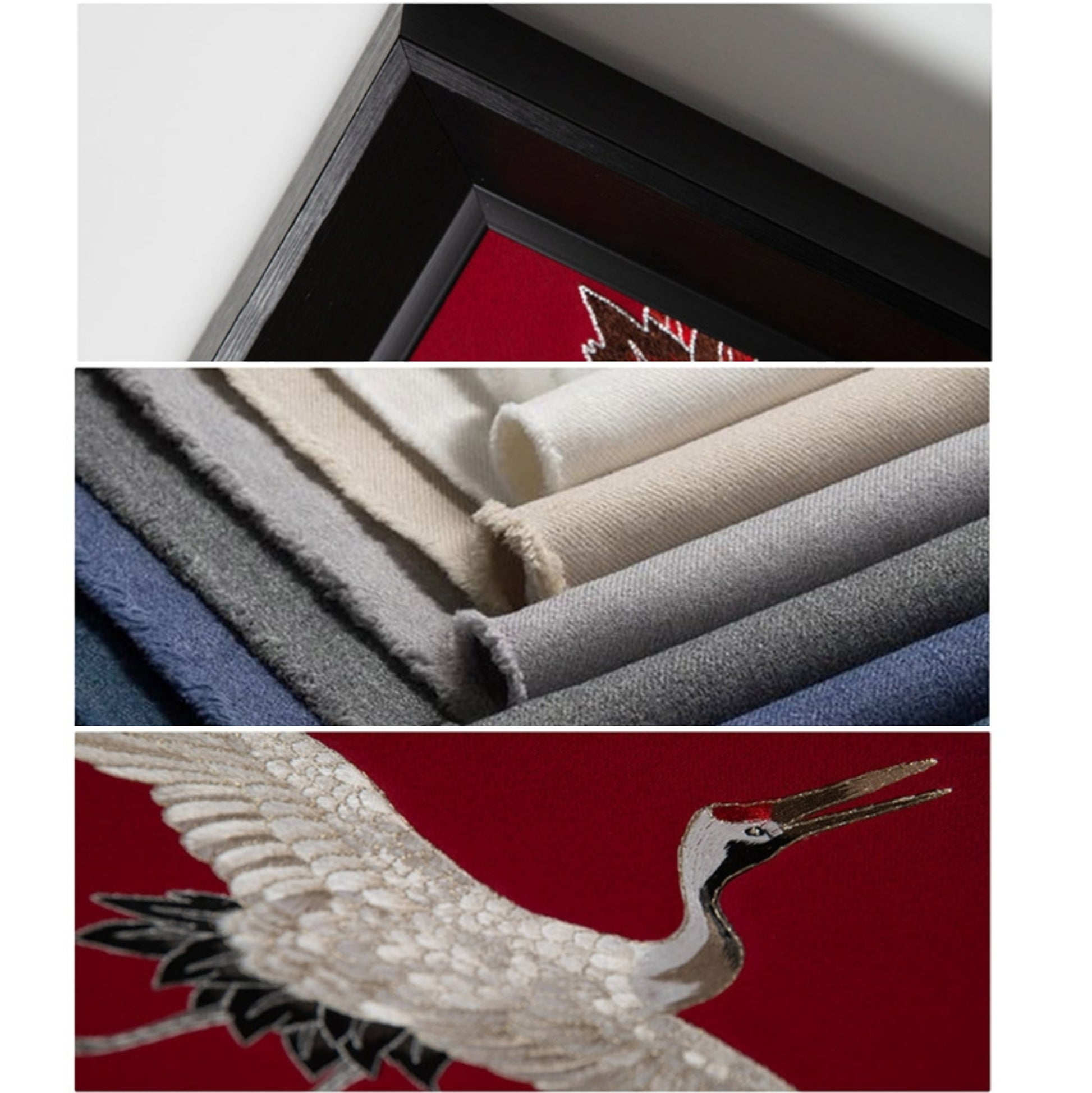 Decorative Art-Cranes Dancing in Crimson Clouds, Scroll II-海智集-