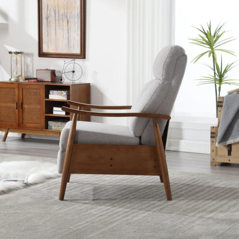 COOLMORE Wood Frame Armchair, Modern Accent Chair Lounge Chair for Living Room-海智集-Default-