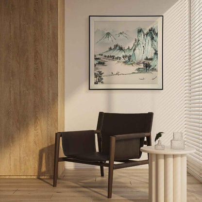 Decorative Art - Living Room & Bedroom Decor - Faux Silk Fabric with Suzhou Embroidery Travels in Cloud-Mantled Mountains-海智集-