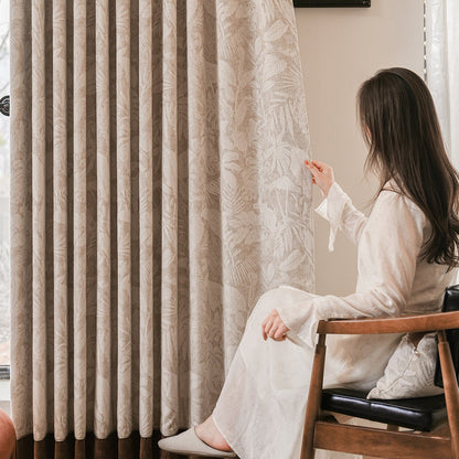Misty Forest Fairyland Curtain：the artistry of color-woven jacquard meets superior light-blocking performance, softness, and an exquisite drape-海智集-