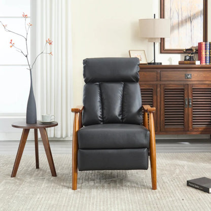 COOLMORE Wood Frame Armchair, Modern Accent Chair Lounge Chair for Living Room-海智集-Default-