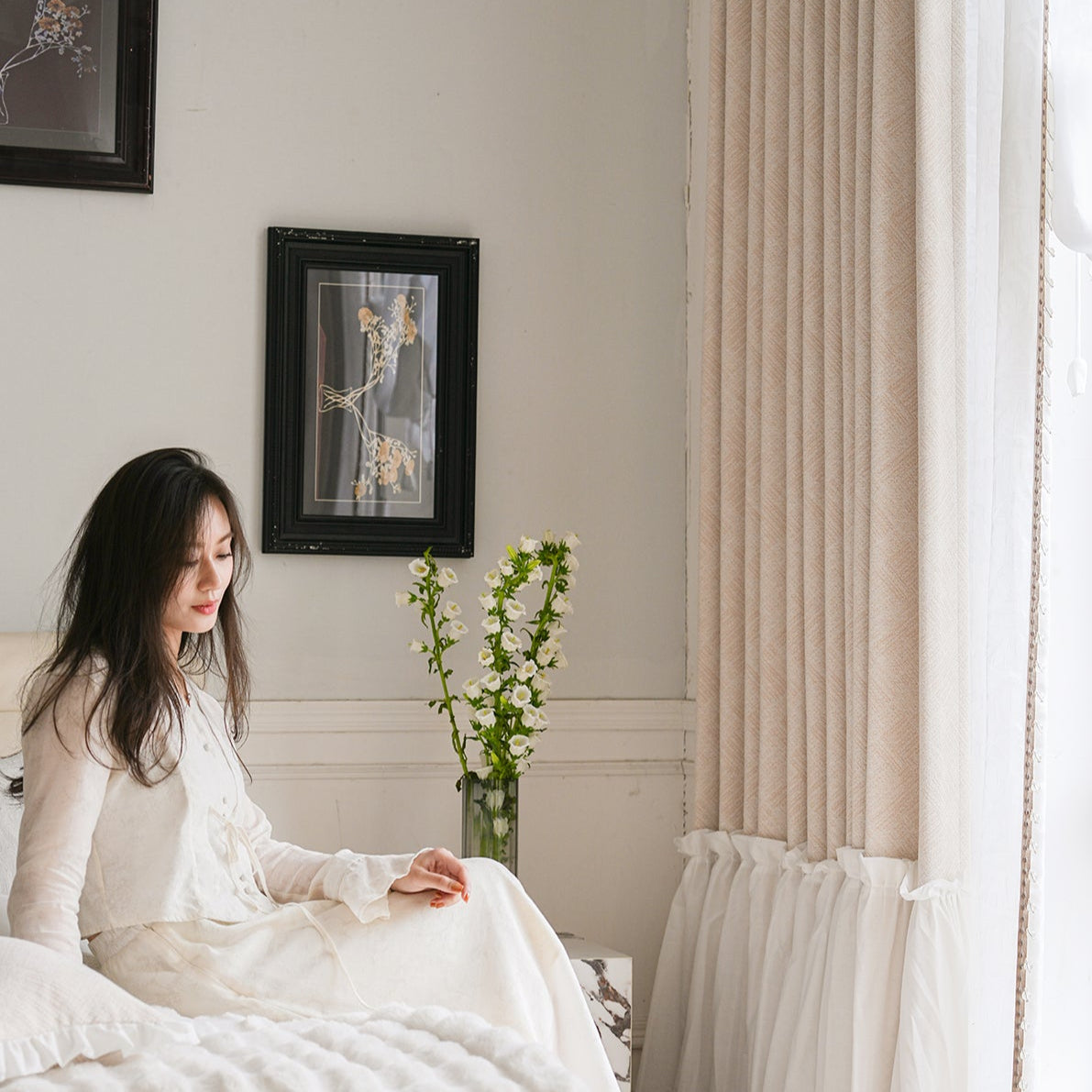 The charm of pink and delicate Curtain:Crafted from high-quality chenille-海智集-