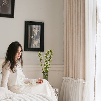 The charm of pink and delicate Curtain:Crafted from high-quality chenille-海智集-