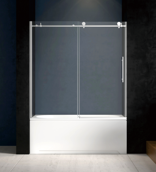 Shower room, stainless steel bathroom, glass partition, sliding door, extremely narrow integral bathroom, shower room, custom shower door-海智集-
