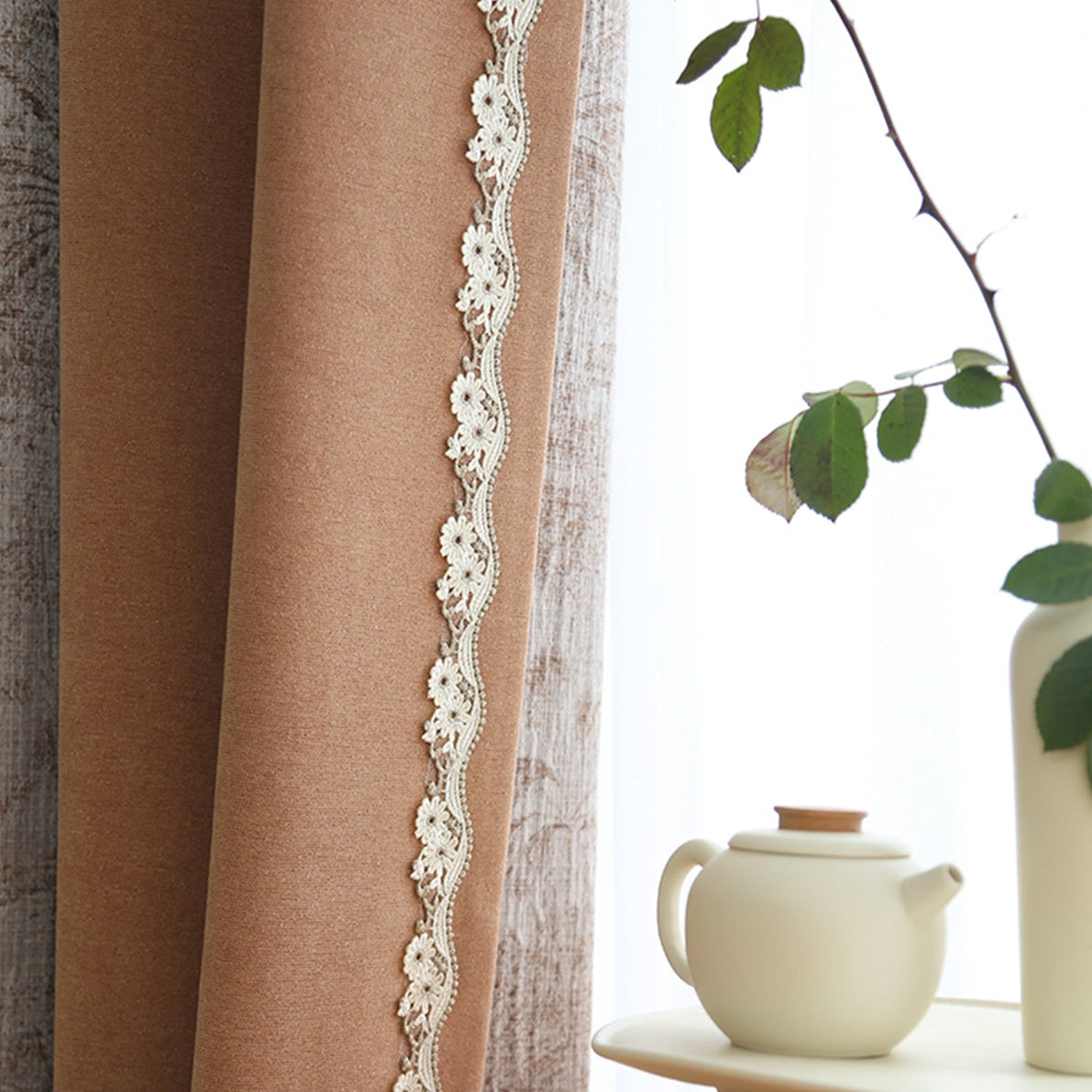 Eleanor Curtains: Made with yarns and high-precision jacquard weaving techniques, the patterns are three-dimensional and long-lasting without fading-海智集-