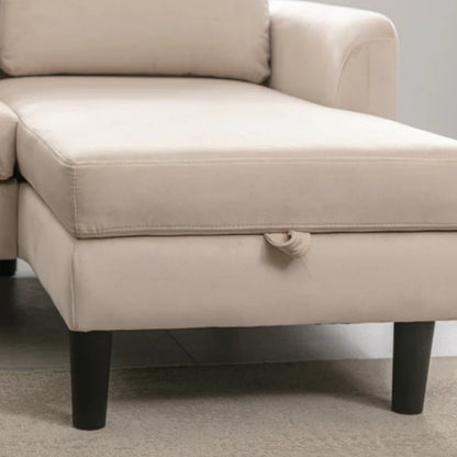 UNITED WE WIN Sectional Sofa Reversible Sectional Sleeper Sectional Sofa with Storage Chaise-海智集-Default-