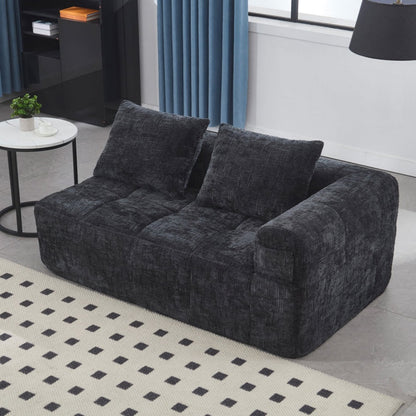 UNITED WE WIN Chenille Loveseat Sofa,Minimalist Modular Couches Sleeper for Living Room Bedroom Apartment Lounge-海智集-Default-