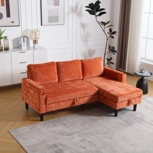 UNITED Sectional Sofa Reversible Sectional Sleeper Sectional Sofa with Storage Chaise-海智集-Default-