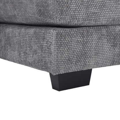 UNITED WE WIN Chenille, high quality sponge filling, solid wood frame, oversized four-seater, U-shaped combination sofa-海智集-Default-