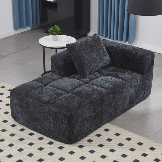 UNITED WE WIN Chenille Loveseat Sofa,Minimalist Modular Couches Sleeper for Living Room Bedroom Apartment Lounge-海智集-Default-
