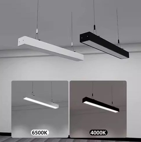 Hanging wire long strip office light, gym meeting room, commercial engineering square tube led aluminum alloy ceiling light-海智集-
