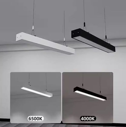 Hanging wire long strip office light, gym meeting room, commercial engineering square tube led aluminum alloy ceiling light-海智集-