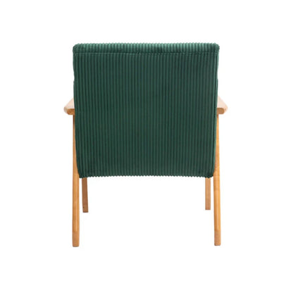 Leisure Chair with Solid Wood Armrest and Feet, Leisure chair, wood frame, velvet, solid rubber wood legs, Mid-Century Modern Accent chair, for Living Room Bedroom Studio chair,Two packs-海智集-Default-