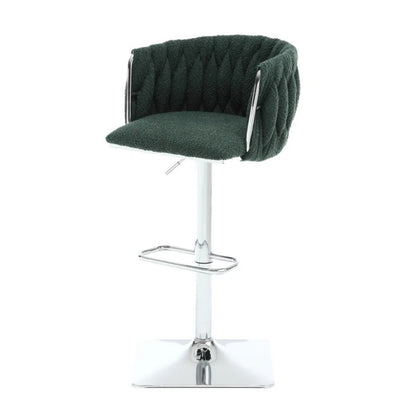 COOLMORE Vintage Bar Stools with Back and Footrest Counter Height Dining Chairs 2PC/SET-海智集-Default-
