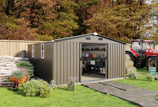 Campcraft 0.25mm color steel plate, surface protective film, Two daylight Windows, A practical and thoughtful gift,two colors can be freely selected storage sheds-海智集-Default-