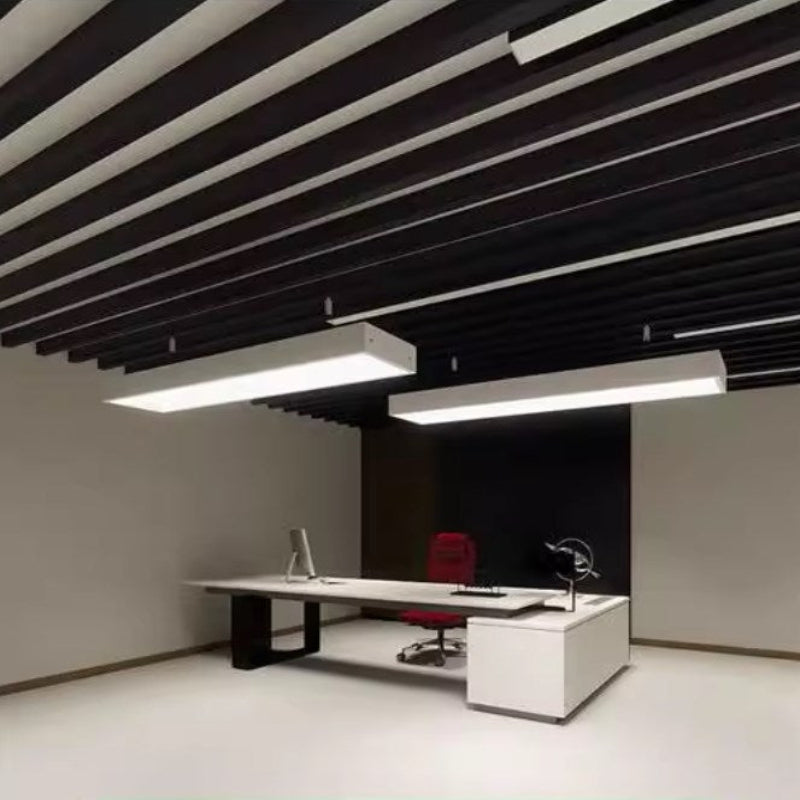 Hanging wire long strip office light, gym meeting room, commercial engineering square tube led aluminum alloy ceiling light-海智集-