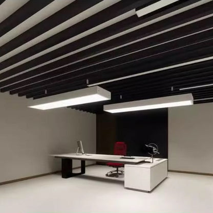 Hanging wire long strip office light, gym meeting room, commercial engineering square tube led aluminum alloy ceiling light-海智集-