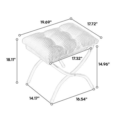 Lazy Chair with Ottoman, Modern Lounge Accent Chair with Armrests and a Side Pocket, Leisure Upholstered Sofa Chair Reading Chair with Footrest for Small Space, Corner Chair-White-海智集-Default-